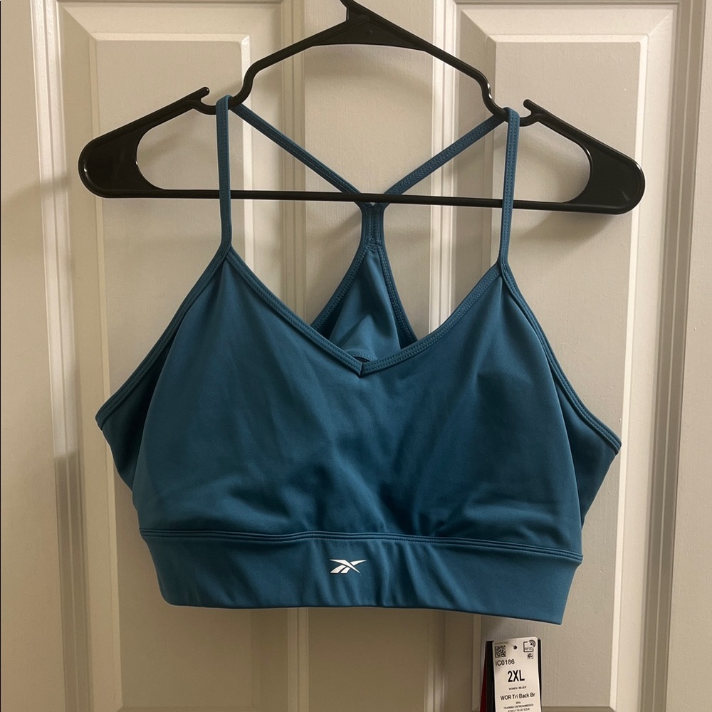 Reebok Teal Strappy Racerback Sports Bra